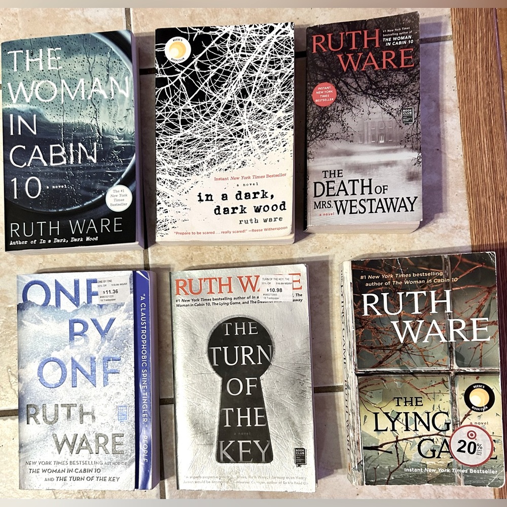 Ruth Ware Mystery Thriller Book Set of 5 Books-Used-In Good Condition.